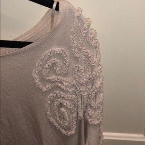H&M light pink 3/4 sleeve flowy shirt